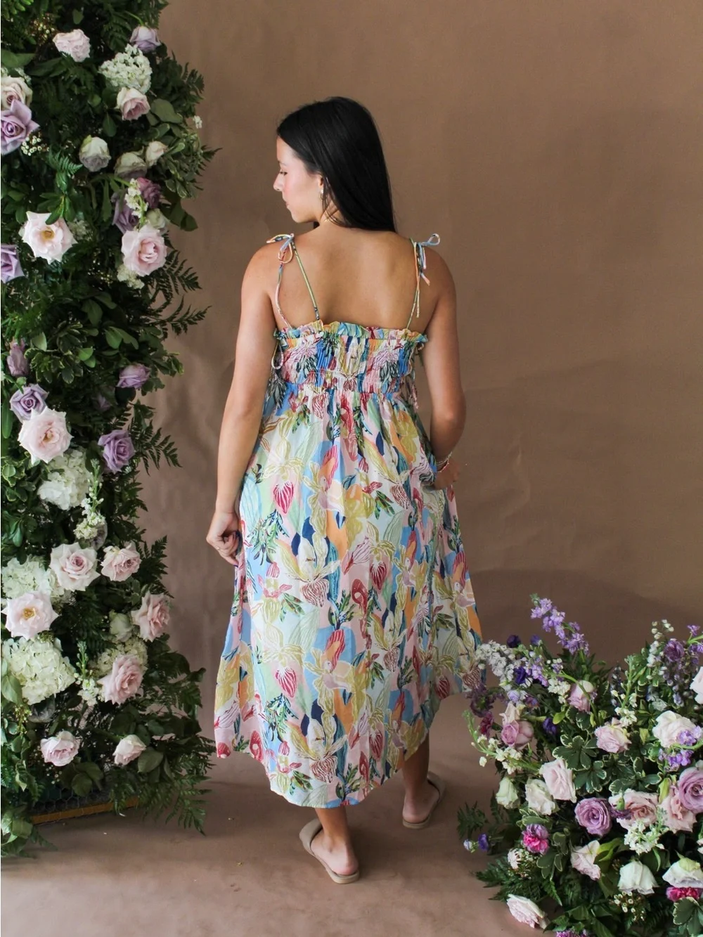 THML Destiny Floral Maxi Dress, Size Medium - Picture 3 of 7